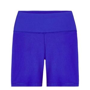 WeWoreWhat sapphire blue biker short and sports bra set